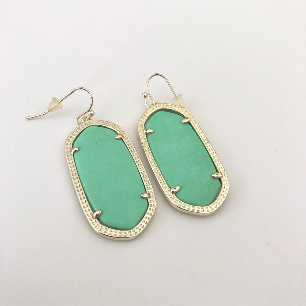 Kendra Scott Dani Gold Earrings Mint Green